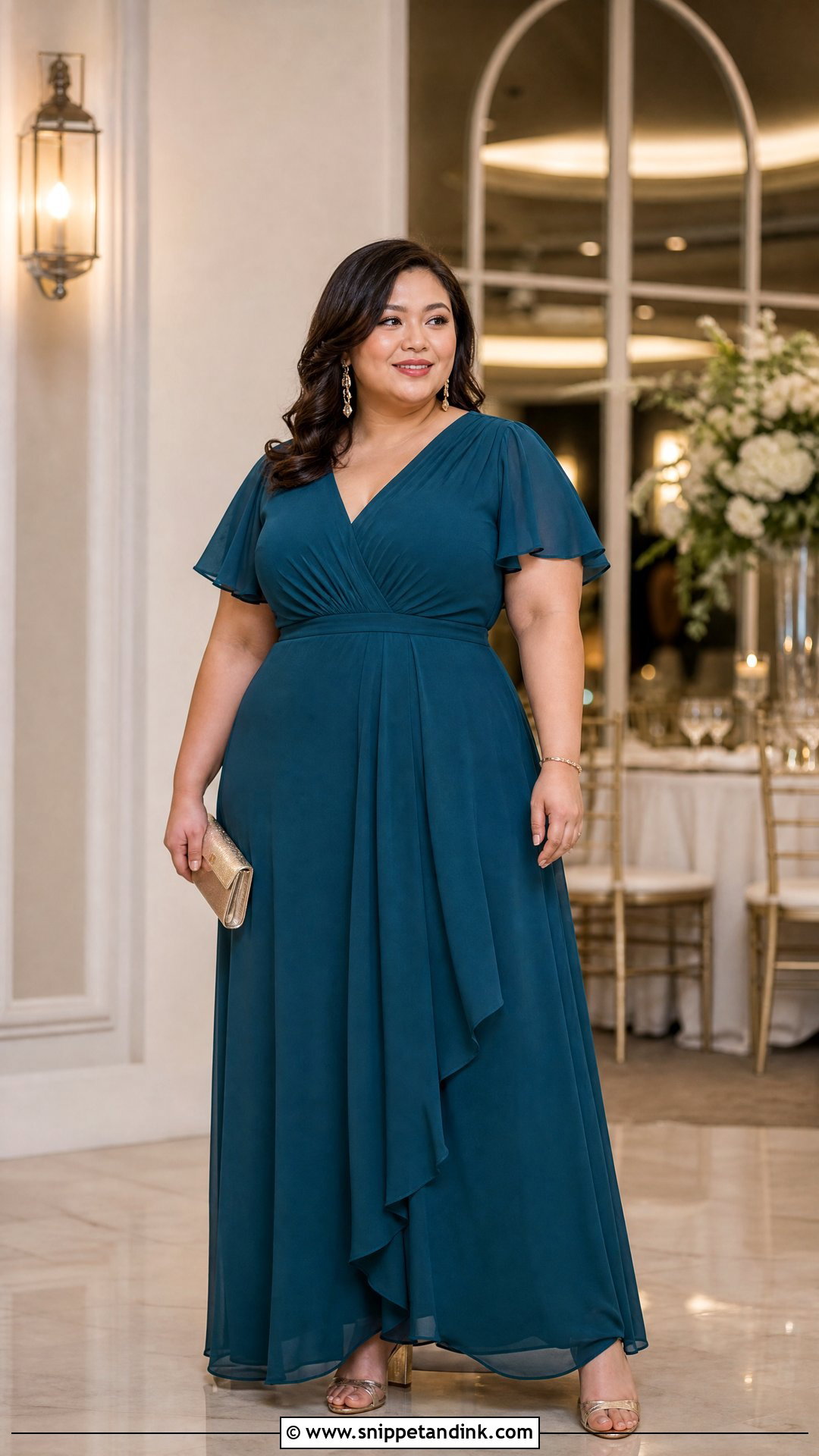 Plus Size Empire Waist Wedding Sponsor Gown - Snippet and Ink - 20 Wedding Sponsors Outfit Ideas