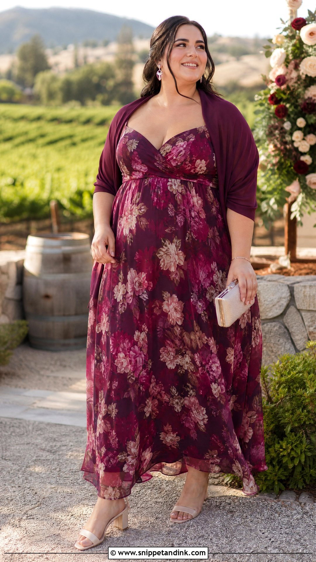 Plus Size Empire Waist Winery Wedding Dress - Snippet and Ink - 20 Winery Wedding Dress Ideas