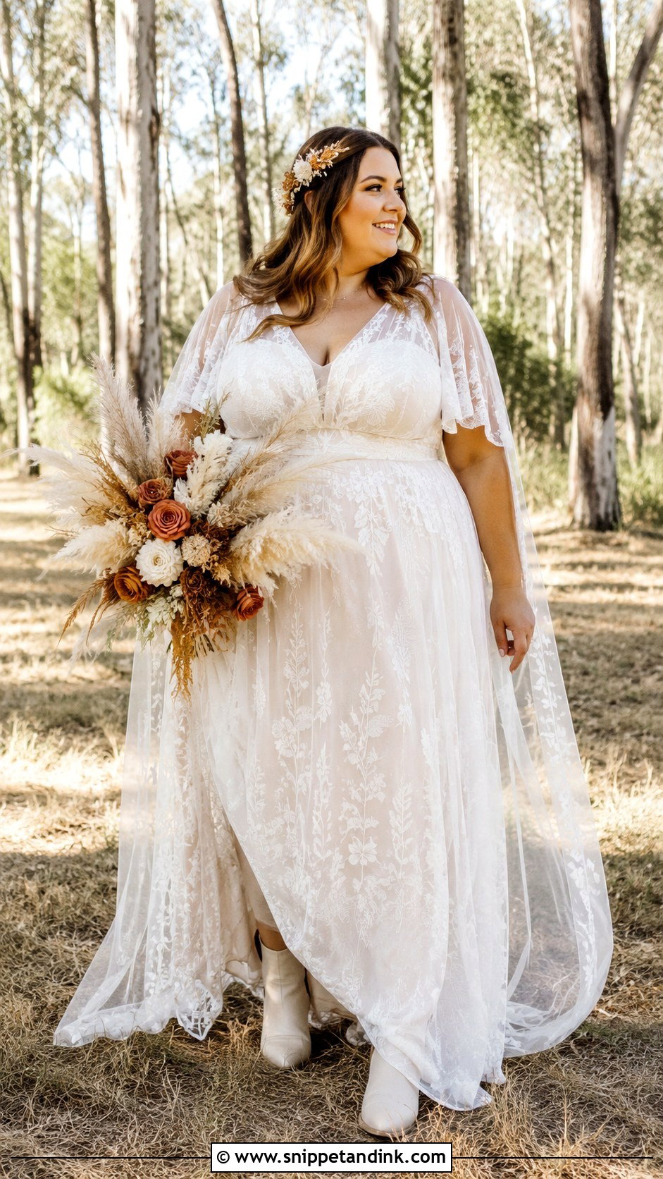 Plus Size Fall Boho Wedding Dress - Snippet and Ink - 20 Fall Wedding Dress Plus Size Ideas