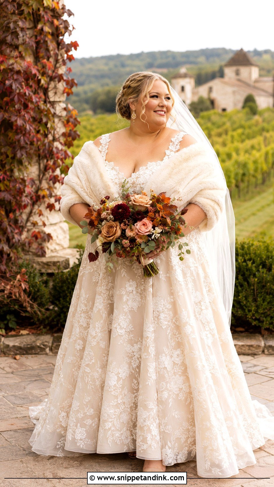 Plus Size Fall Champagne Wedding Dress - Snippet and Ink - 20 Fall Wedding Dress Plus Size Ideas