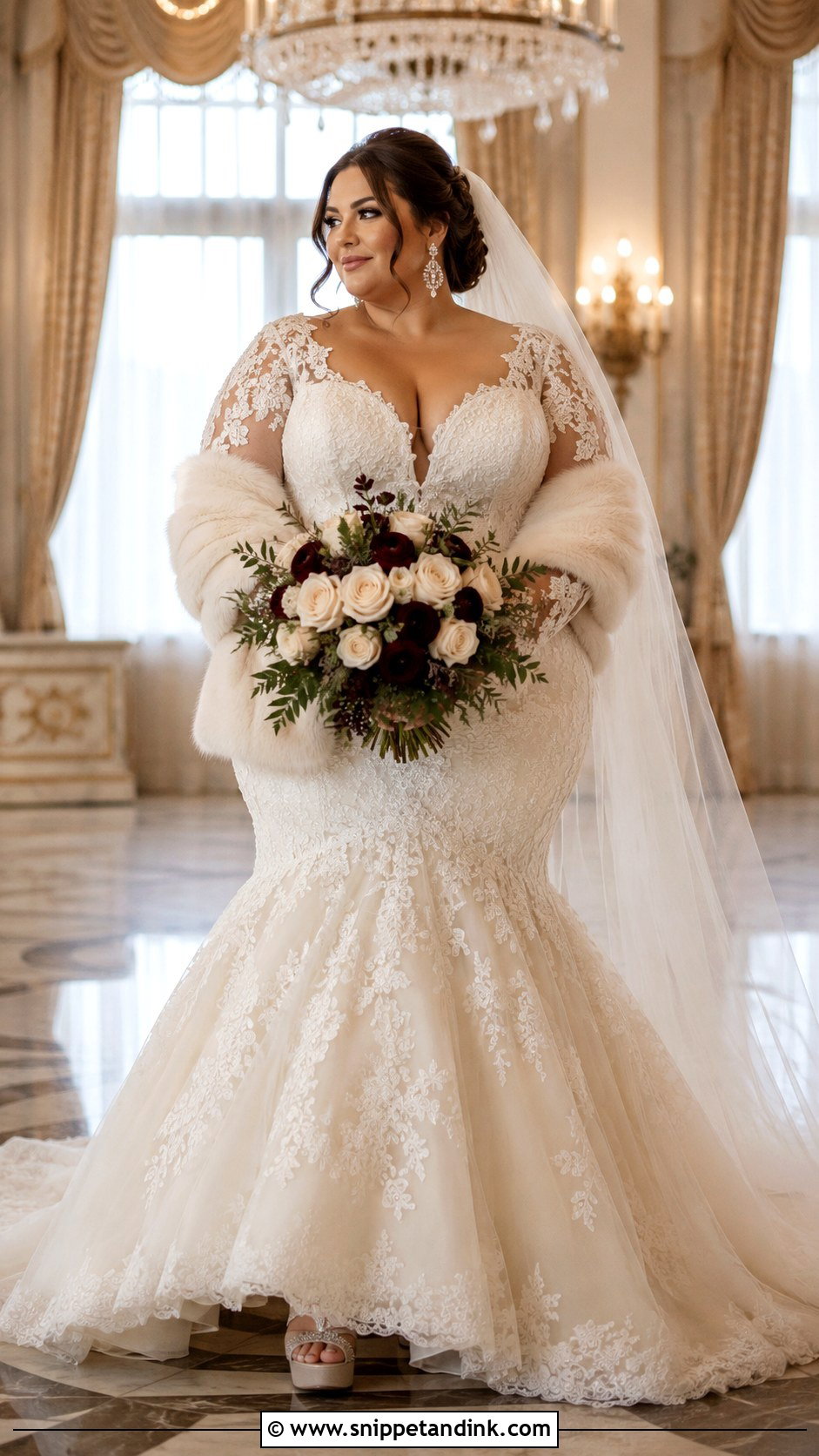 Plus Size Fall Mermaid Wedding Dress - Snippet and Ink - 20 Fall Wedding Dress Plus Size Ideas