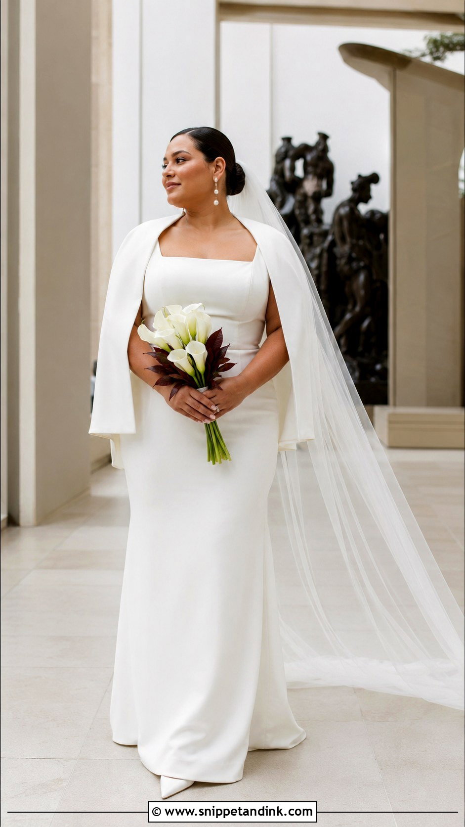Plus Size Fall Minimalist Wedding Dress - Snippet and Ink - 20 Fall Wedding Dress Plus Size Ideas