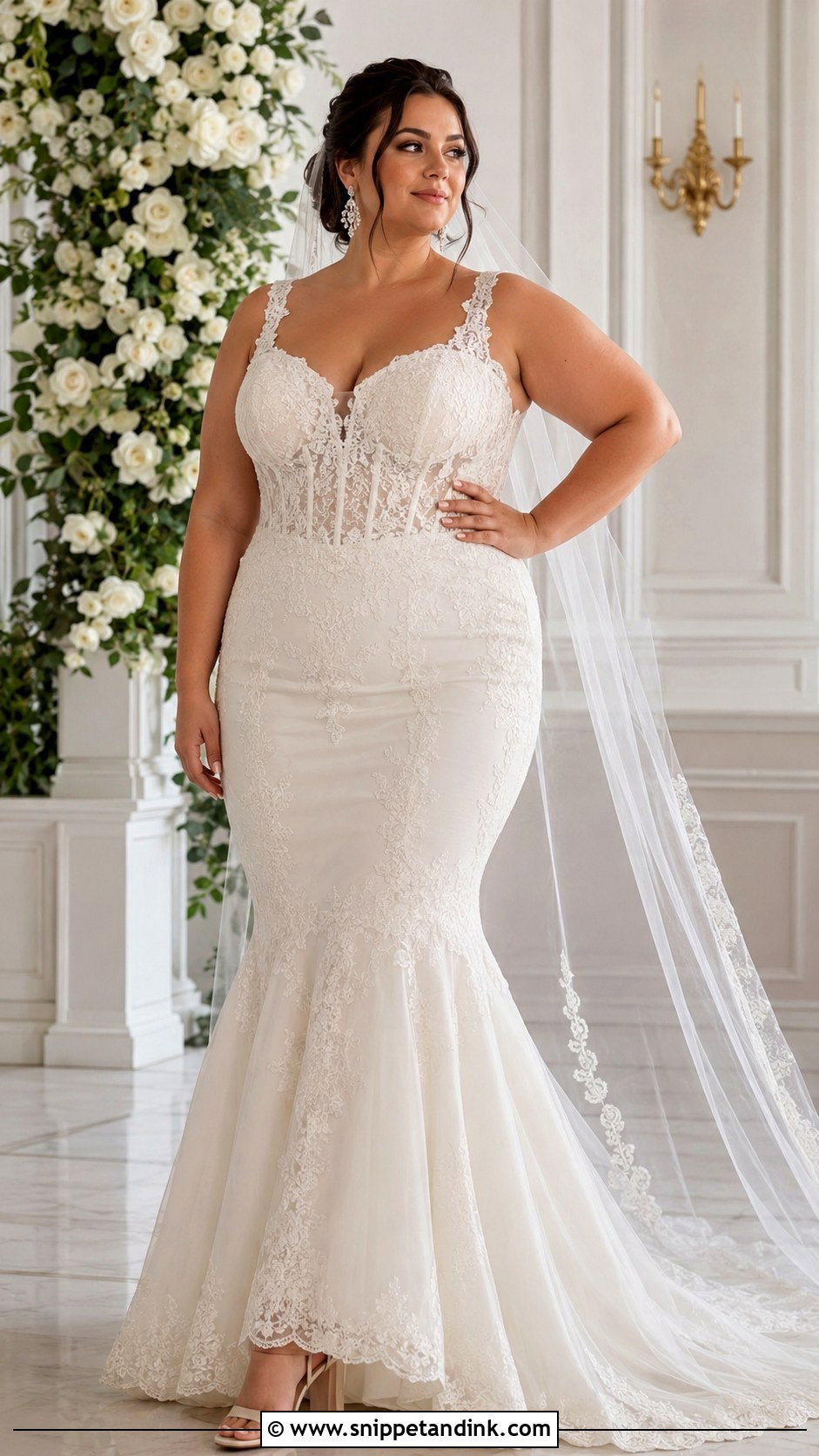 Plus Size Fishtail Wedding Dress - Snippet and Ink - 20 Fishtail Wedding Dresses