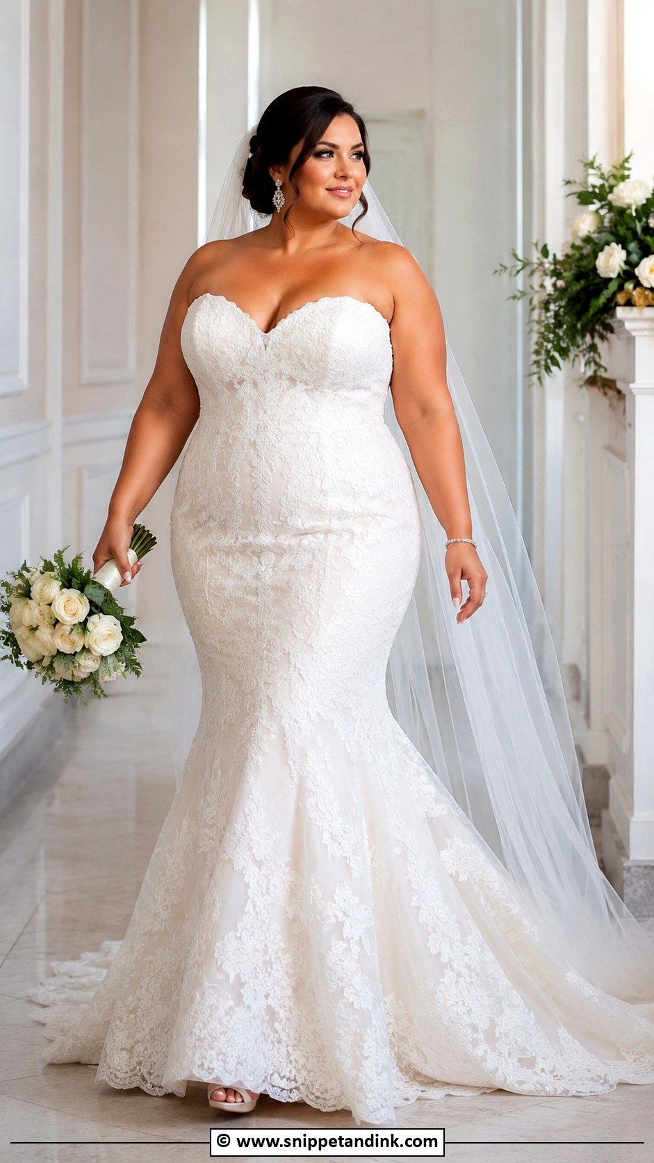 Plus Size Fishtail Wedding Dress - Snippet and Ink - 25 Fishtail Wedding Dress Ideas