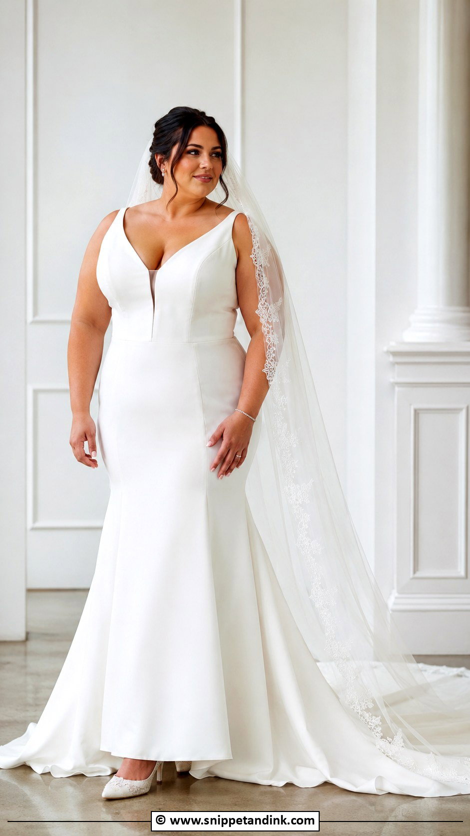 Plus Size Fit And Flare Wedding Dress - Snippet and Ink - 35 Plus Size Wedding Dresses