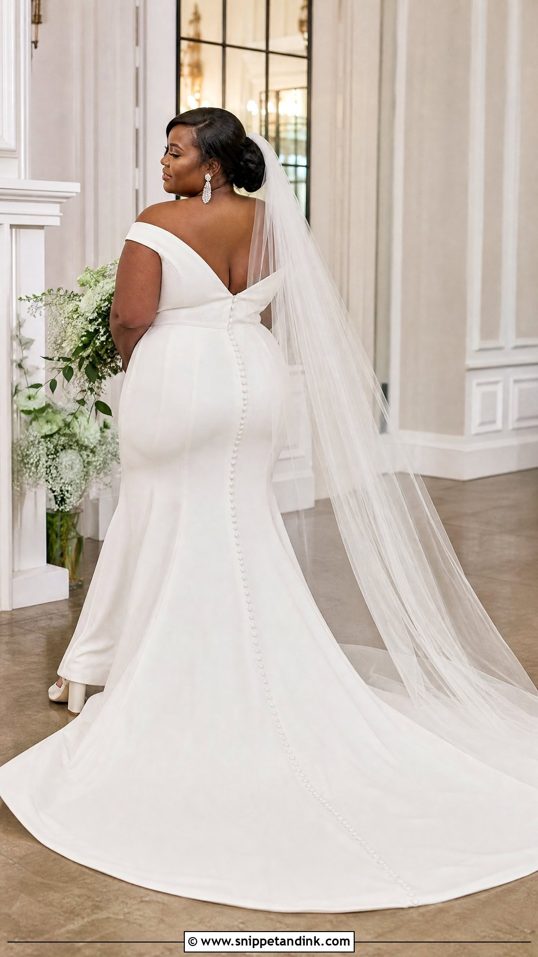 Plus Size Fit And Flare Wedding Dress With Buttons - Snippet and Ink - 20 Wedding Dress Buttons Down Back Ideas
