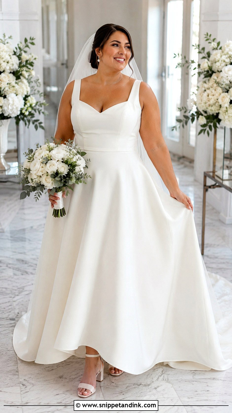 Plus Size Fit and Flare Wedding Dress - Snippet and Ink - 20 Fit and Flare Wedding Dresses