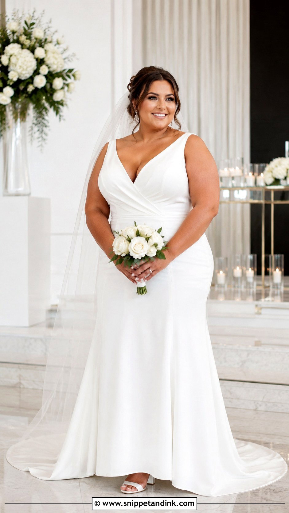 Plus Size Fit and Flare Wedding Dress - Snippet and Ink - 20 Large Wedding Dress Ideas