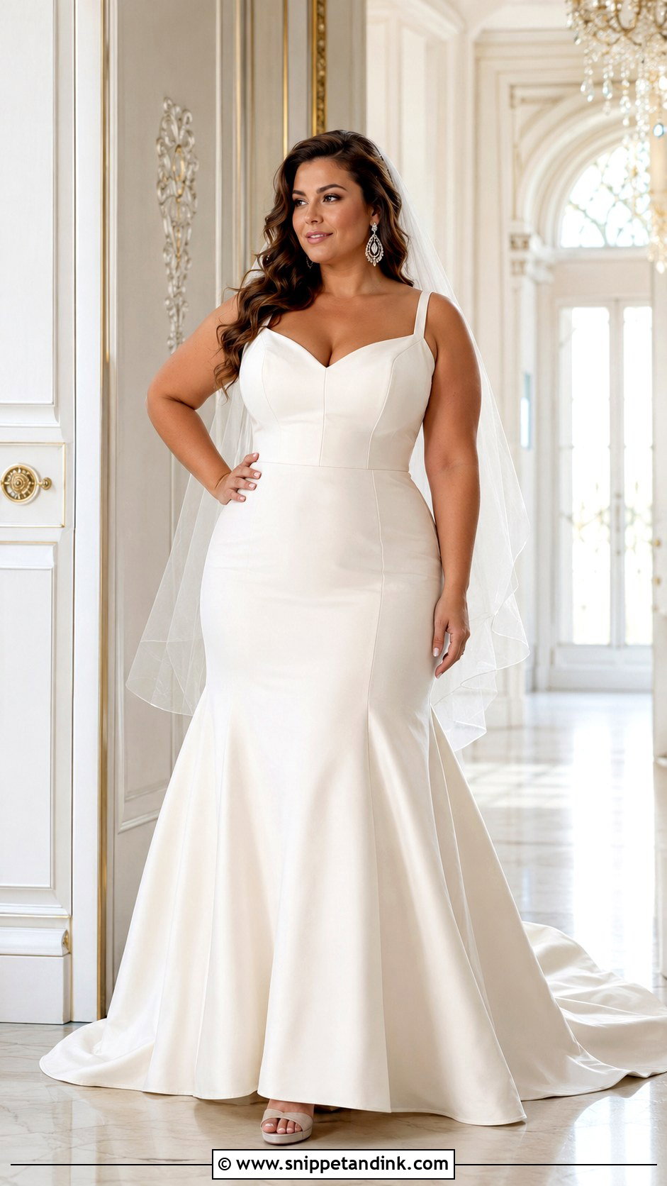 Plus Size Flared Wedding Dress With Structured Bodice - Snippet and Ink - 20 Flared Wedding Dress Ideas