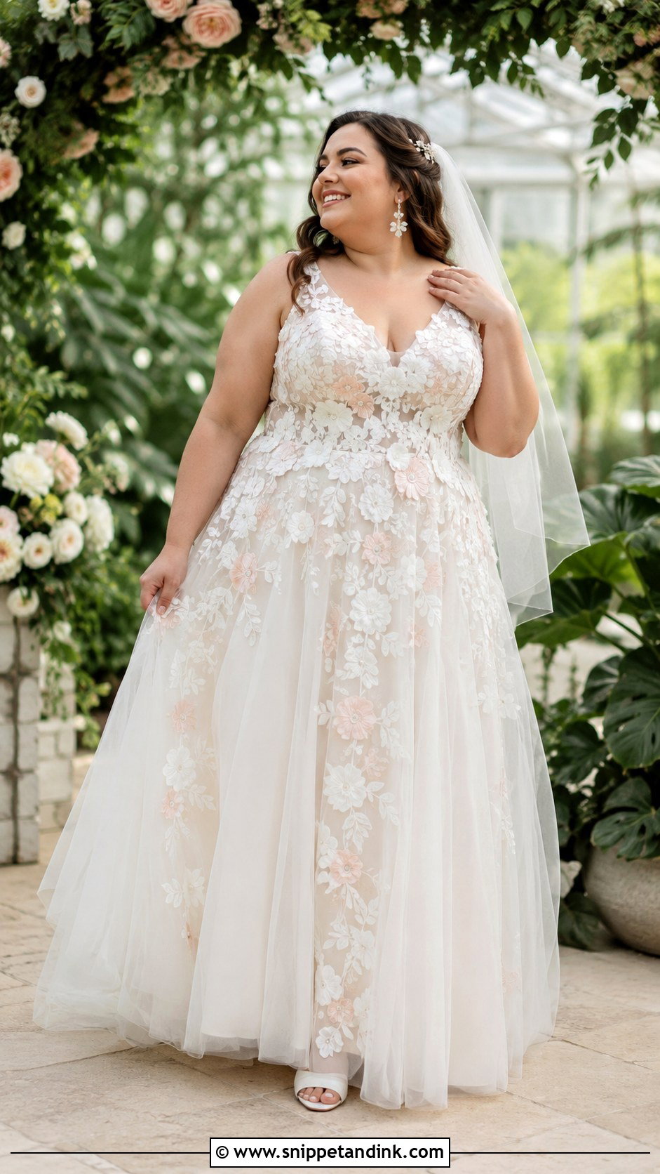 Plus Size Floral A Line Wedding Dress - Snippet and Ink - 20 A Line Wedding Dress Plus Size Ideas