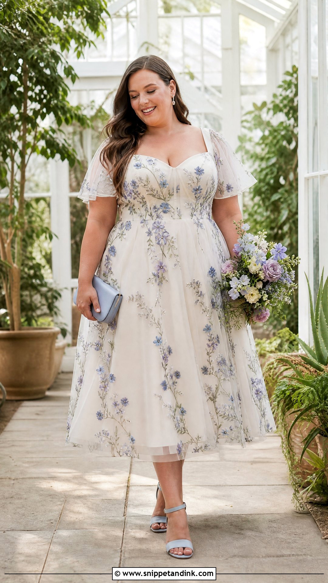 Plus Size Floral Elopement Dress - Snippet and Ink - 20 Plus Size Elopement Dress Ideas