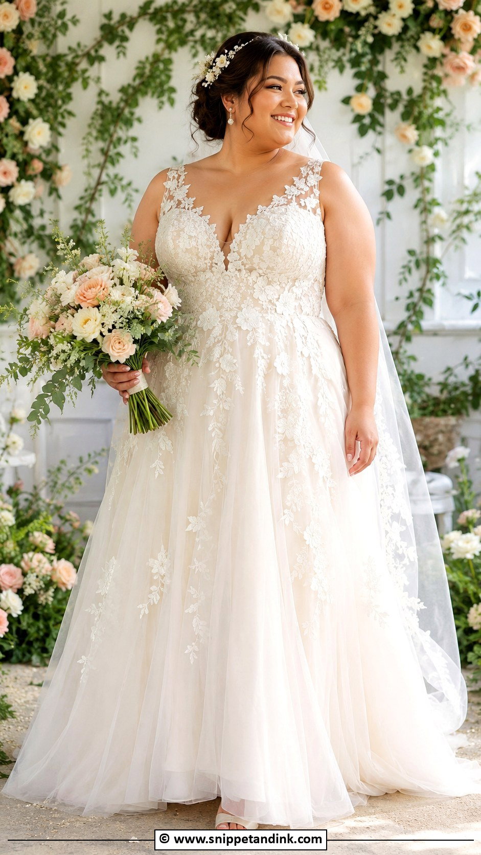 Plus Size Floral Wedding Dress - Snippet and Ink - 30 Wedding Dress Plus Size Ideas