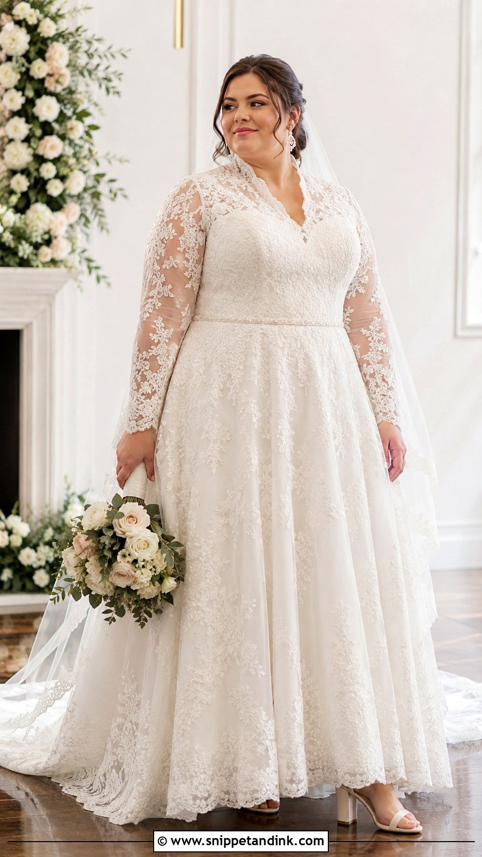 Plus Size Full Coverage Wedding Dress - Snippet and Ink - 20 Full Coverage Wedding Dress Ideas