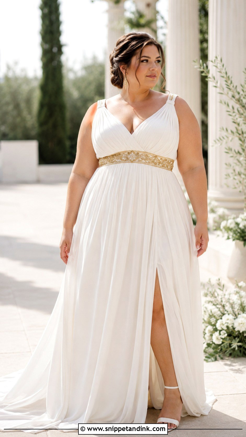 Plus Size Greek Goddess Wedding Dress - Snippet and Ink - 25 Greek Goddess Wedding Dress Ideas