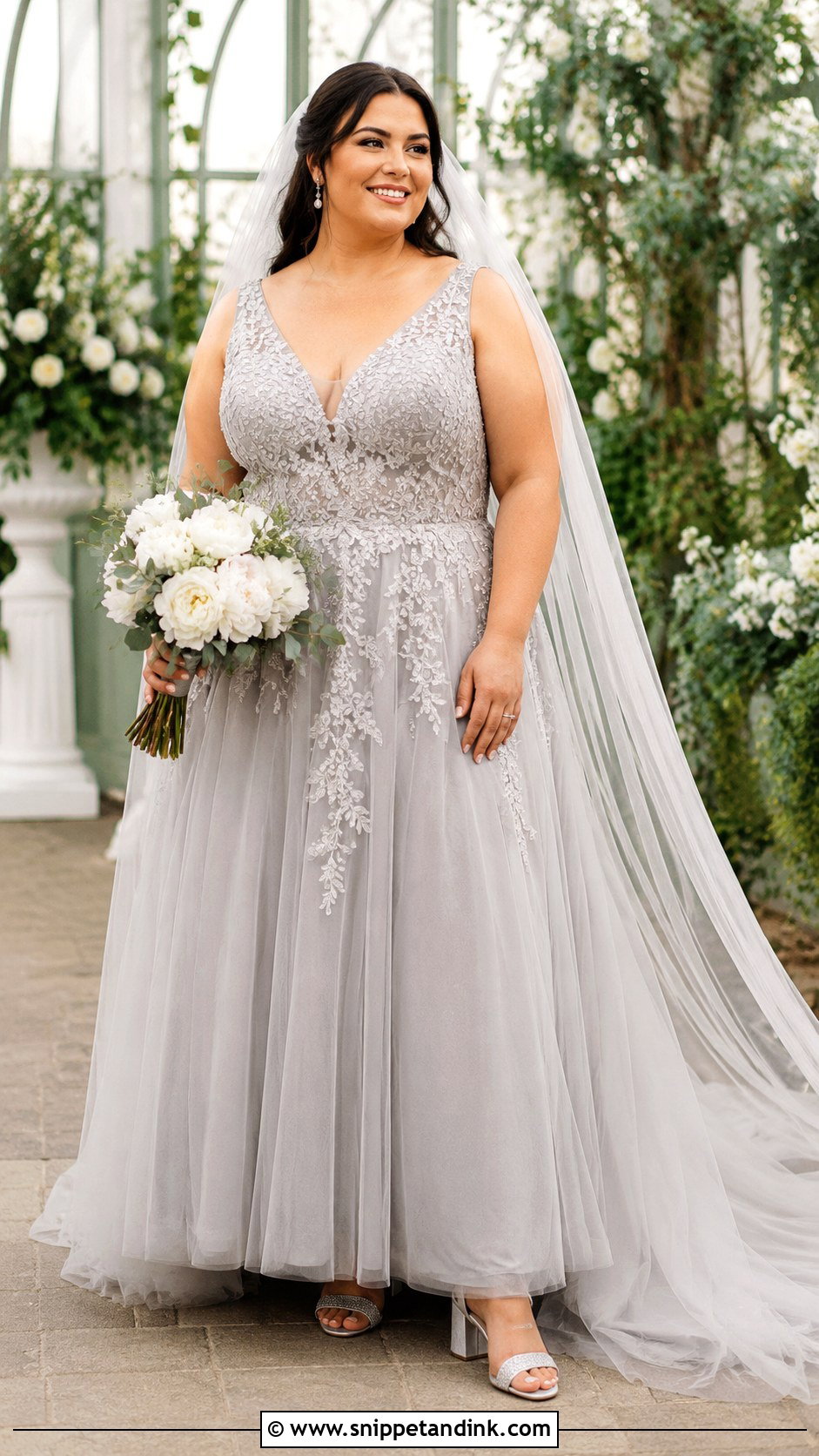 Plus Size Grey Bridal Dress - Snippet and Ink - 20 Grey Bridal Dress Ideas