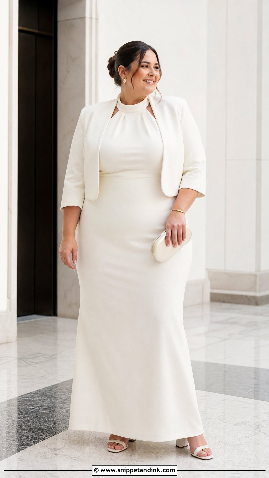 Plus Size Halter Neck Civil Wedding Dress - Snippet and Ink - 20 Plus Size Civil Wedding Dress Ideas