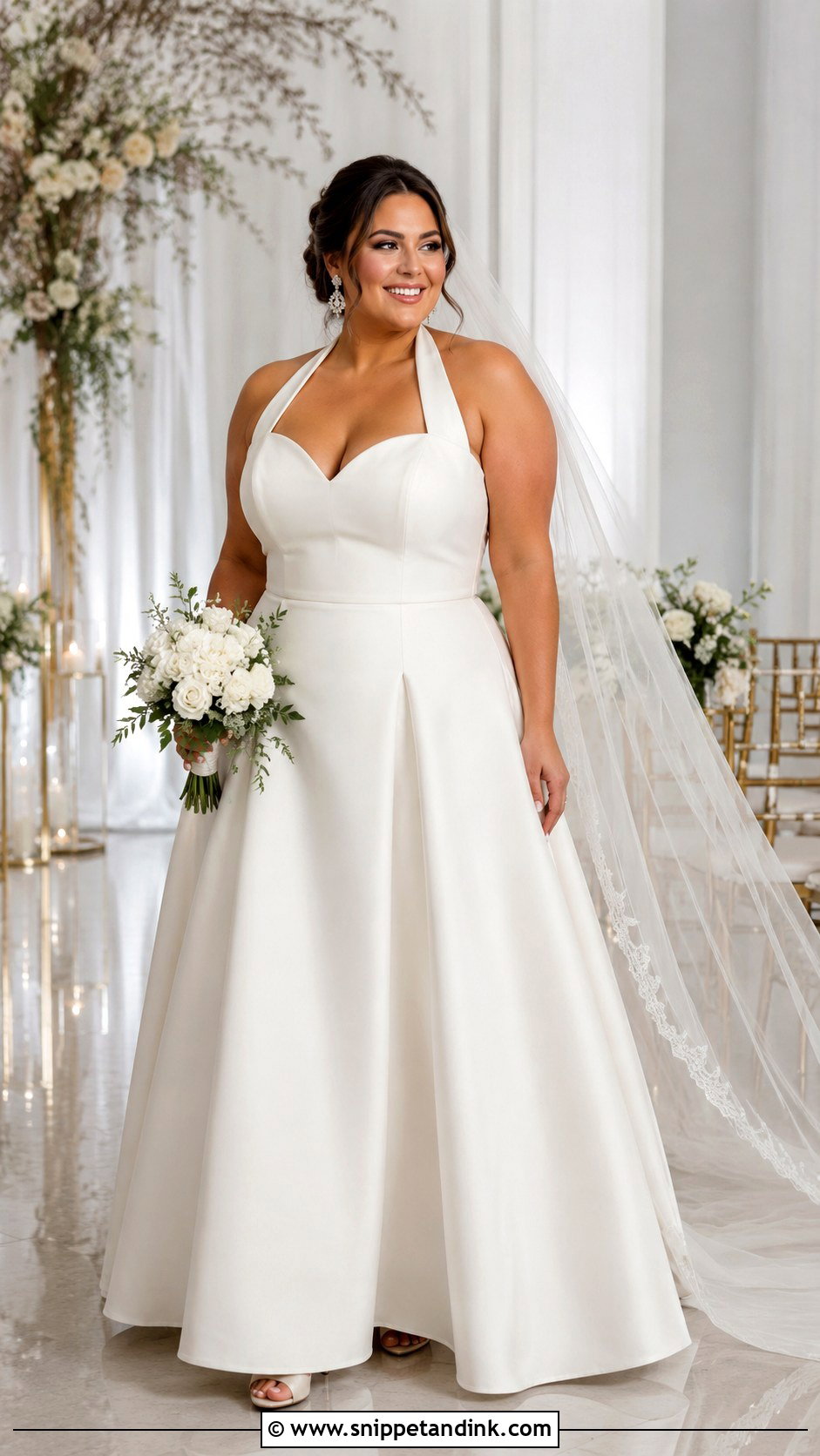 Plus Size Halter Neck Wedding Gown - Snippet and Ink - 20 Halter Neck Wedding Gown Ideas