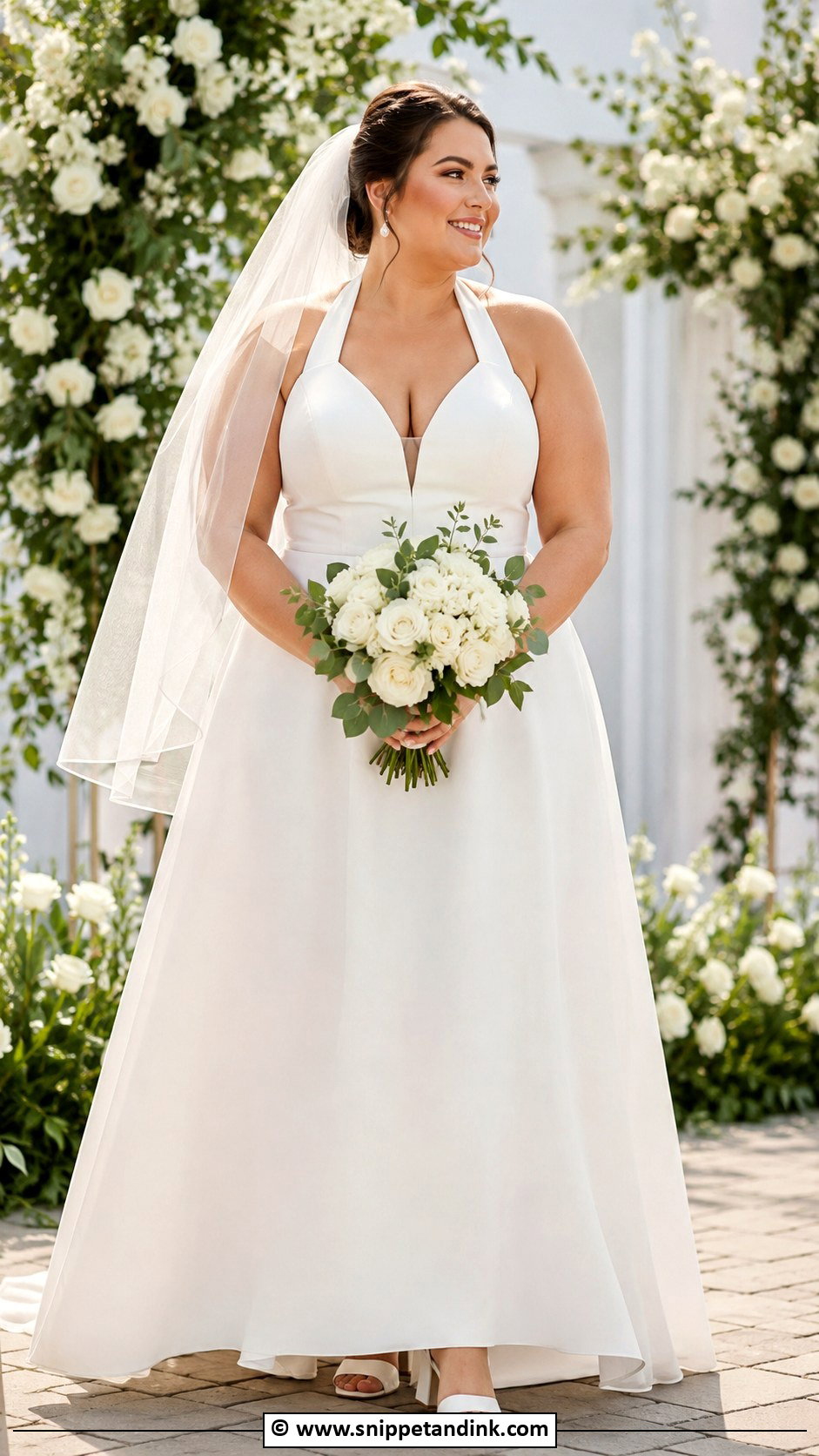 Plus Size Halter Wedding Dress - Snippet and Ink - 25 Halter Top Wedding Dress Ideas