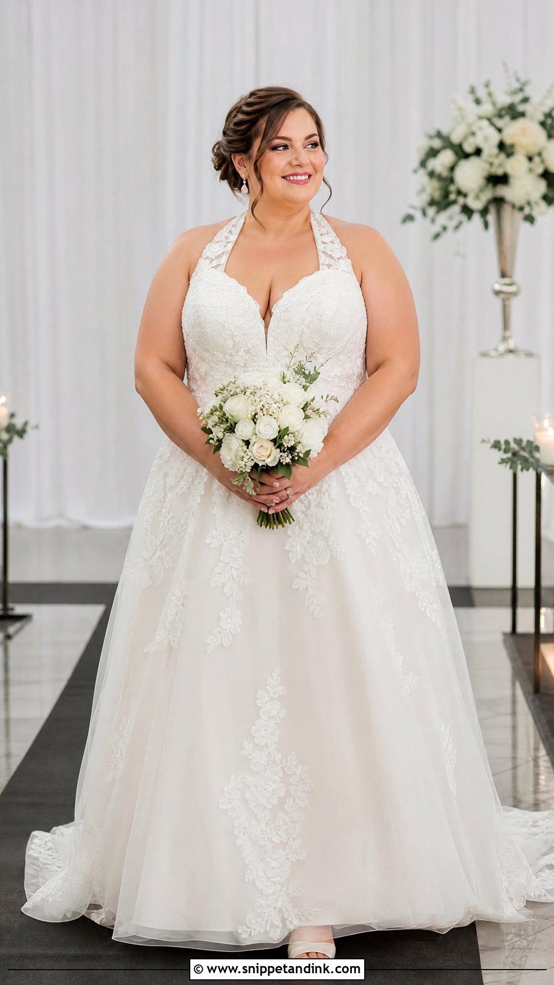 Plus Size Halter Wedding Gown - Snippet and Ink - 25 Halter Wedding Gown Ideas