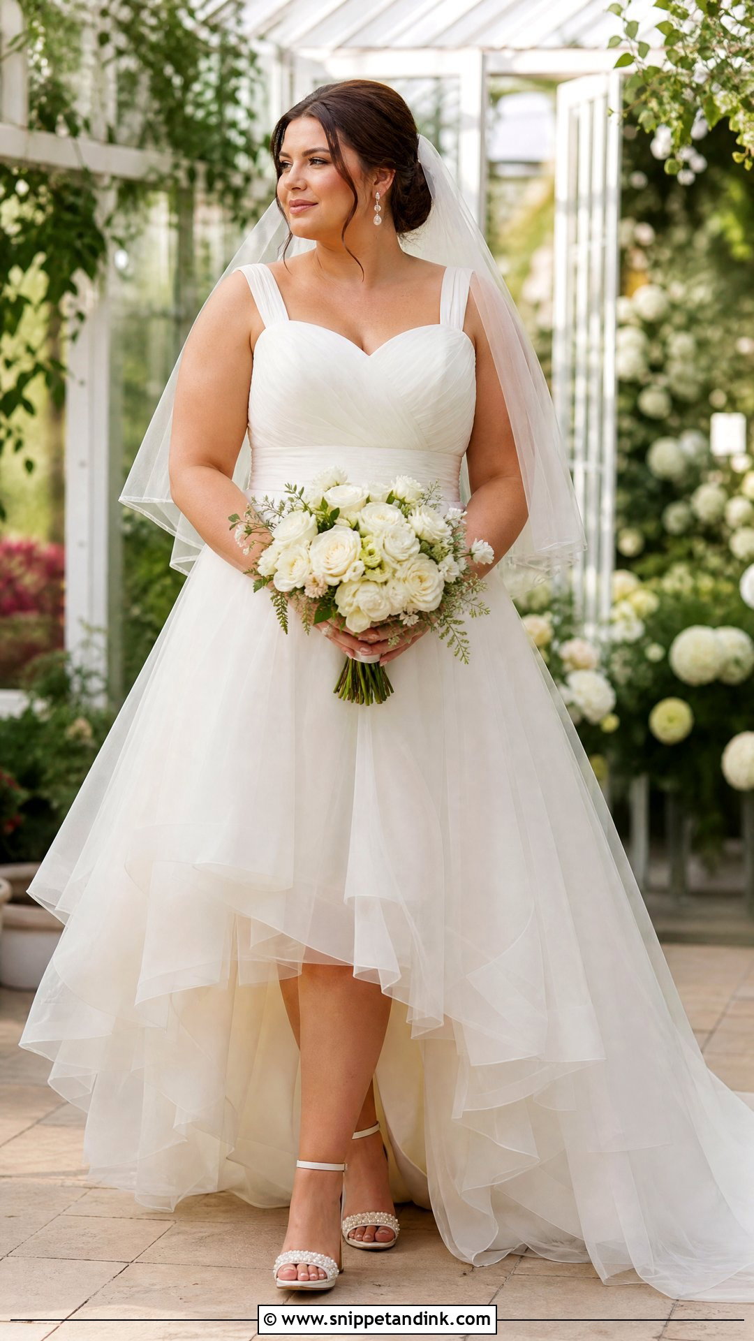 Plus Size High Low Wedding Dress With Block Heels - Snippet and Ink - 20 High Low Wedding Dresses