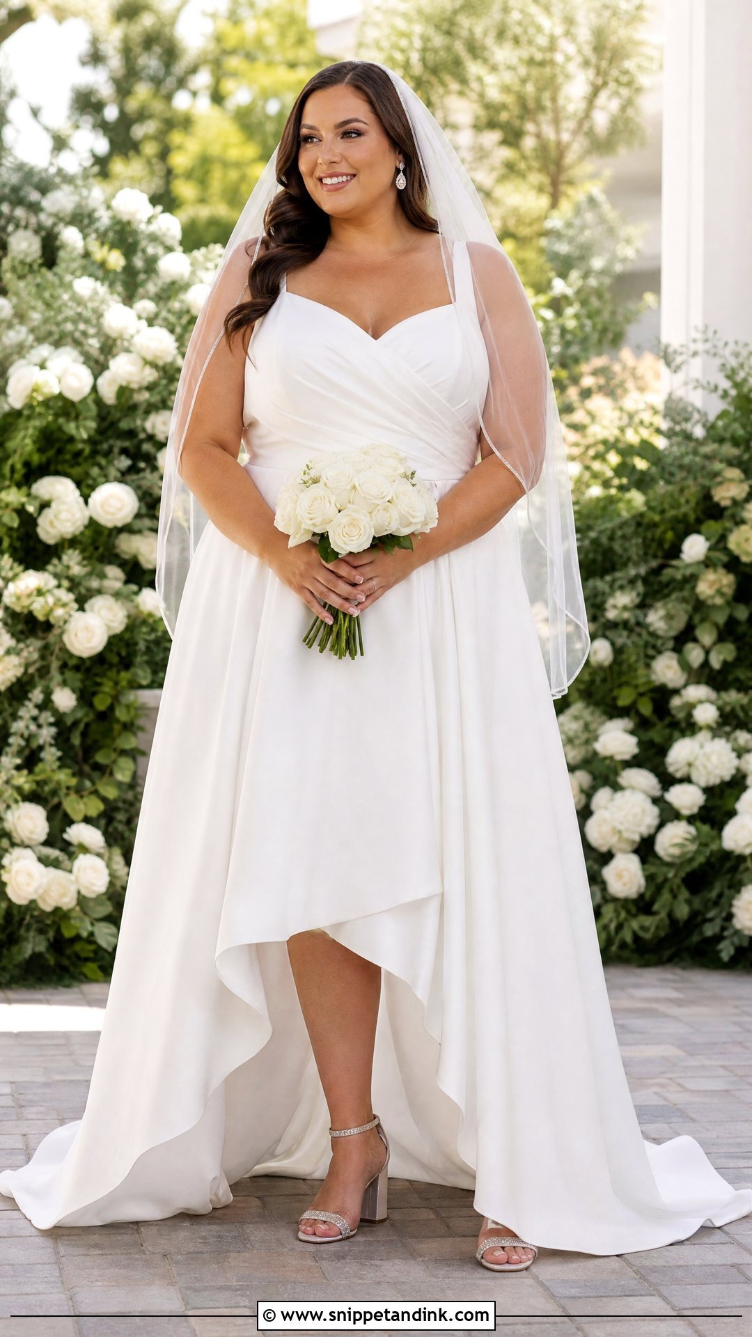 Plus Size High Low Wedding Dress - Snippet and Ink - 20 Wedding Dress for Plus Size Women Ideas