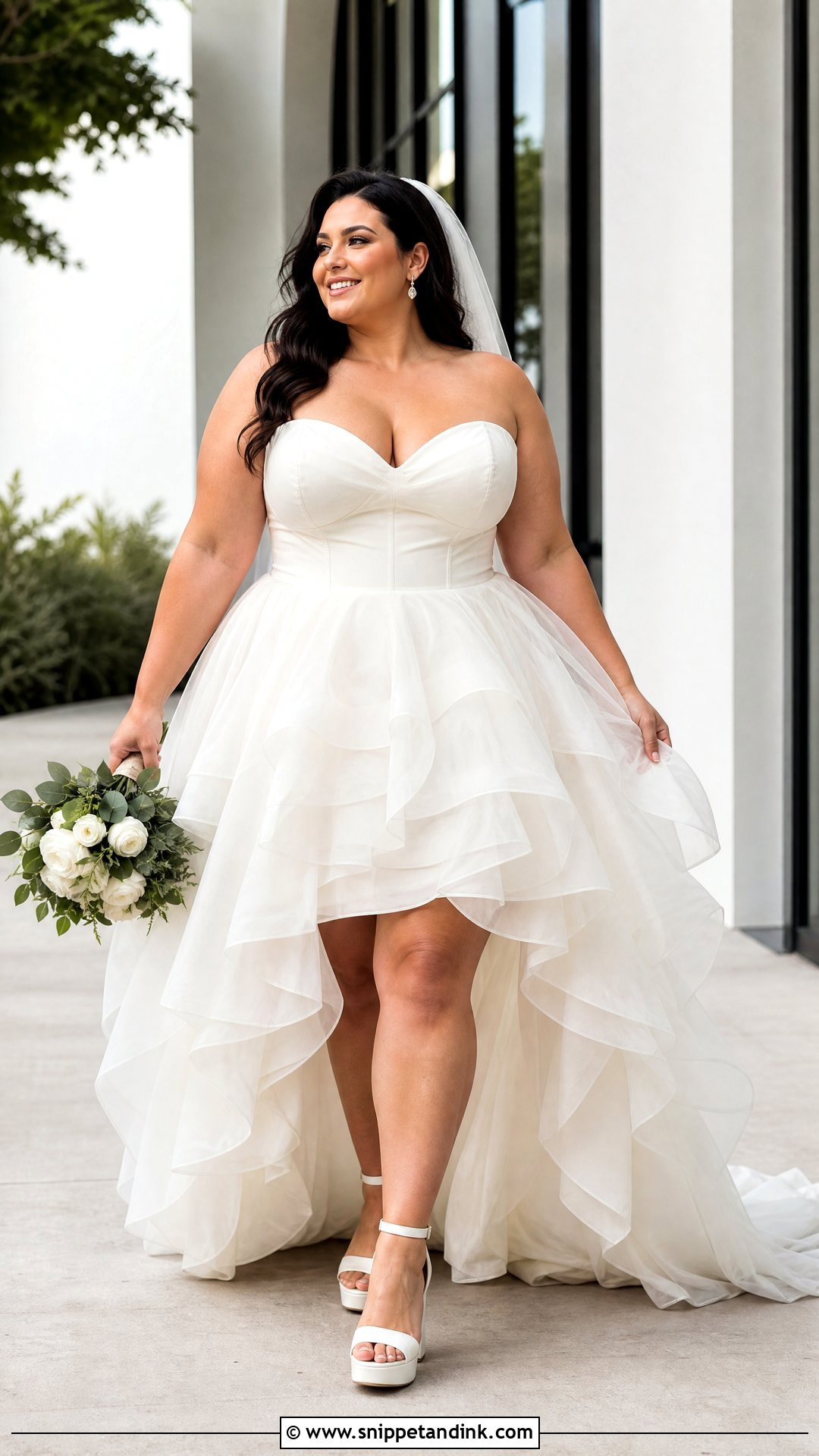 Plus Size High Low Wedding Gown - Snippet and Ink - 20 Plus Size Wedding Gowns Curvy Bride