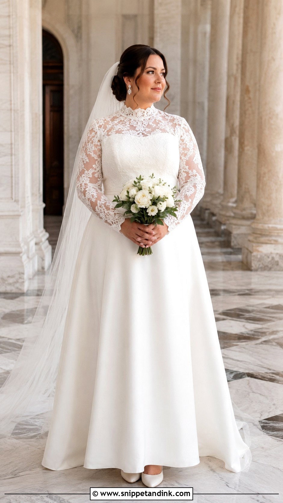 Plus Size High Neck A Line Wedding Dress - Snippet and Ink - 20 A Line Wedding Dress Plus Size Ideas