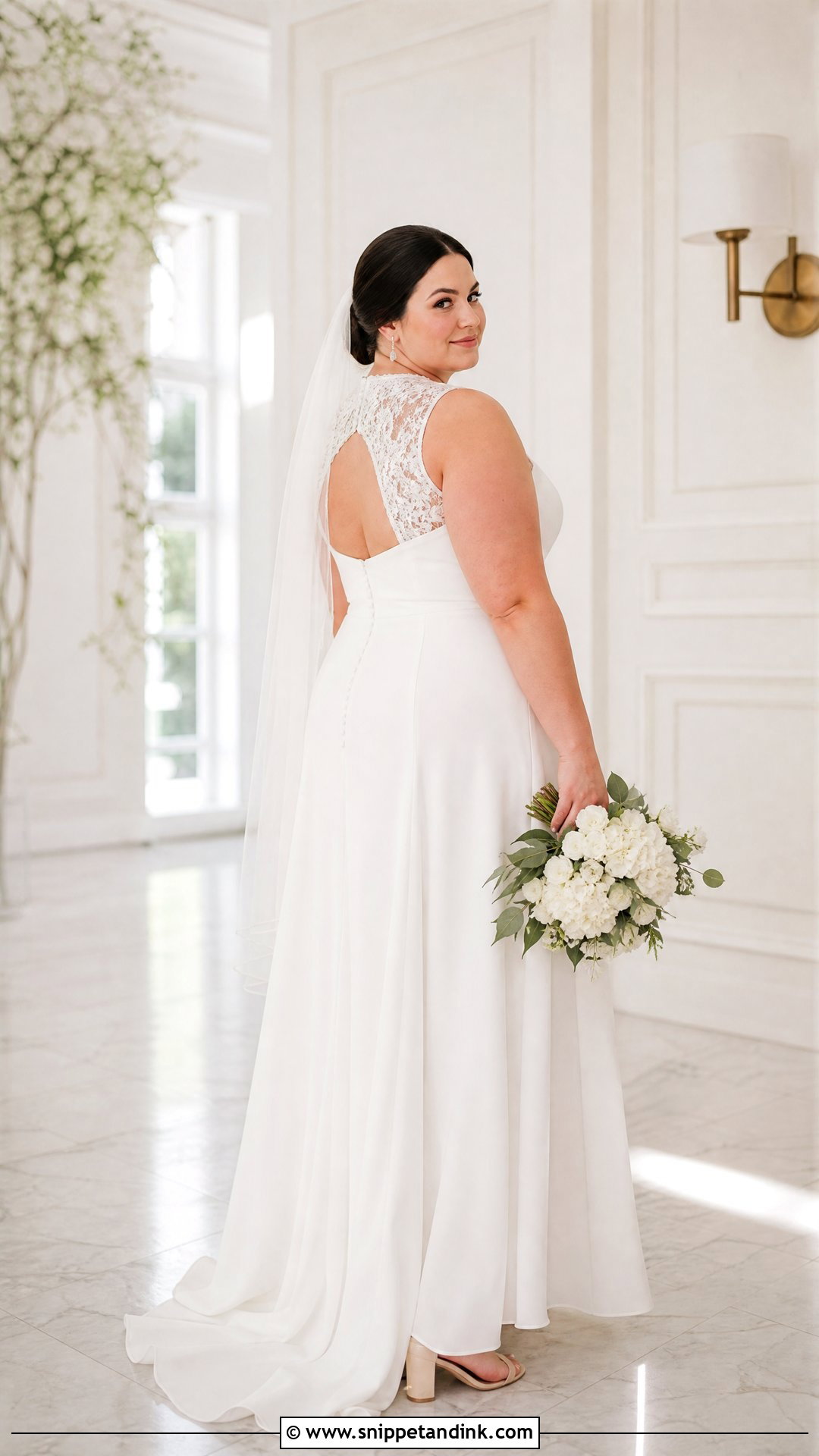 Plus Size High Neck Bridal Gown - Snippet and Ink - 20 Plus Size Bridal Gowns