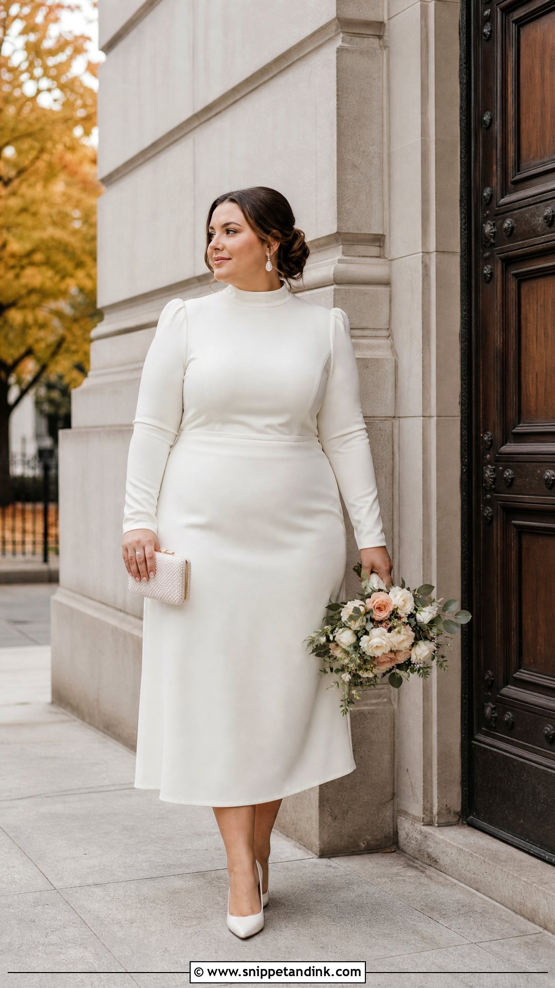 Plus Size High Neck Civil Wedding Dress - Snippet and Ink - 25 Civil Wedding Dresses Plus Size