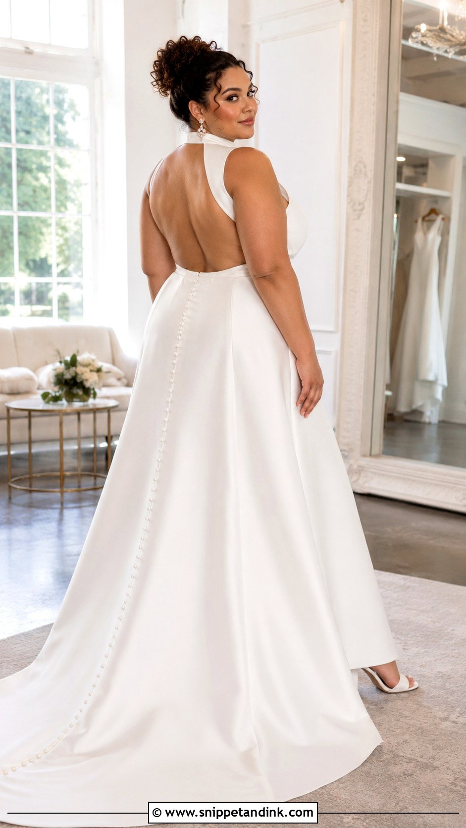Plus Size High Neck Low Back Wedding Dress - Snippet and Ink - 20 High Neck Low Back Wedding Dress Ideas