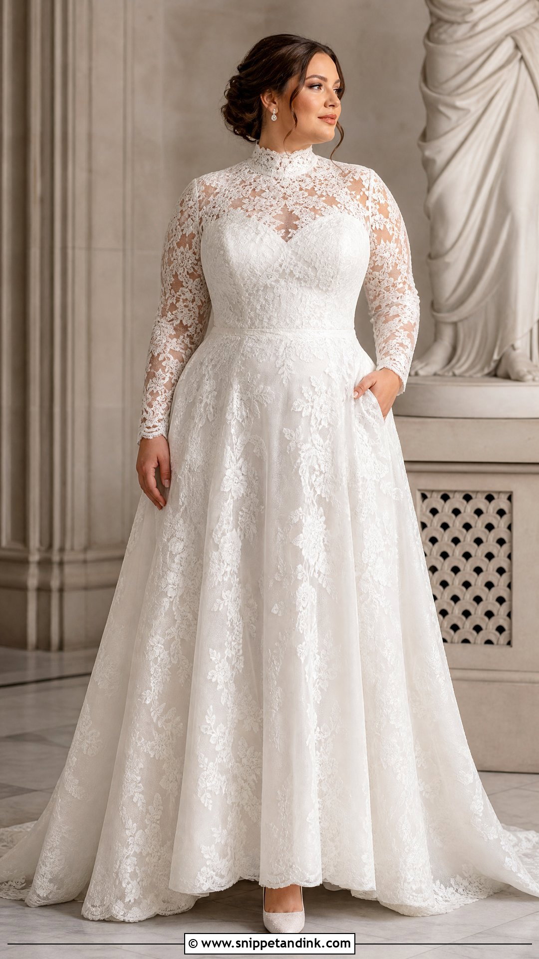 Plus Size High Neck Wedding Dress - Snippet and Ink - 25 Plus Size Wedding Dresses Curvy Bride
