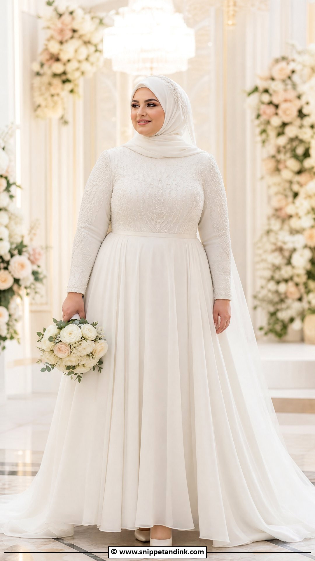 Plus Size Hijab Wedding Dress - Snippet and Ink - 35 Hijab Wedding Dresses