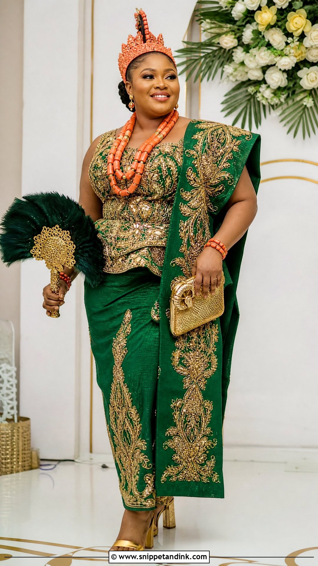 Plus Size Igbo Bride George Outfit - Snippet and Ink - 20 Igbo Bride Traditional Wedding Outfit Ideas