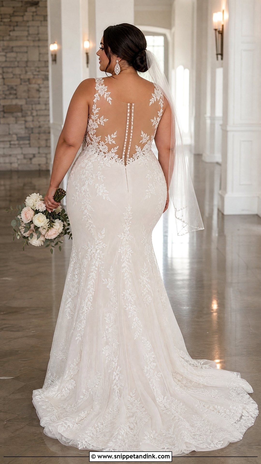 Plus Size Illusion Back Wedding Dress - Snippet and Ink - 20 Illusion Back Wedding Dress Ideas