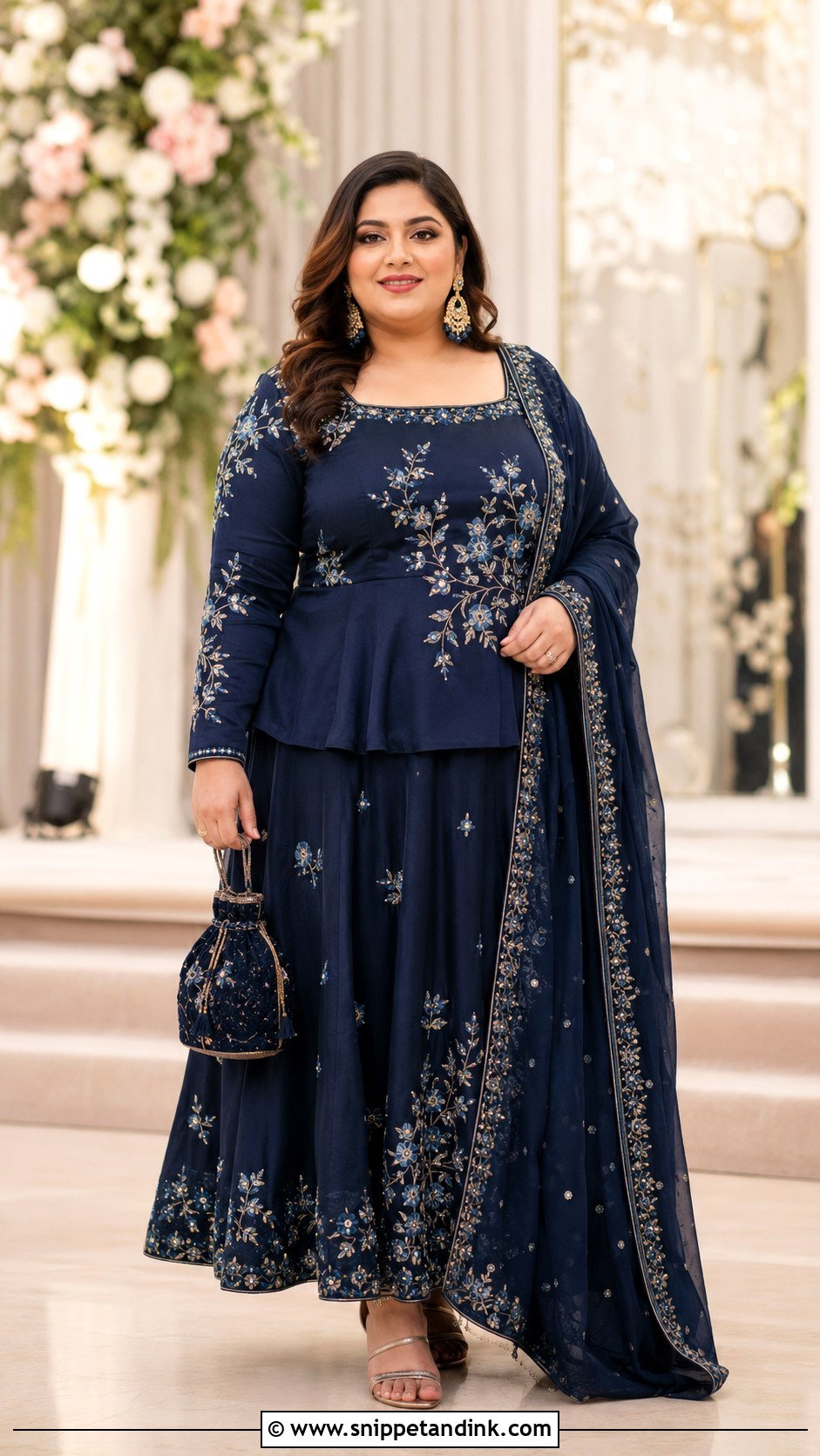 Plus Size Indian Skirt Top Wedding Outfit - Snippet and Ink - 20 Indian Skirt Top Wedding Outfit Ideas