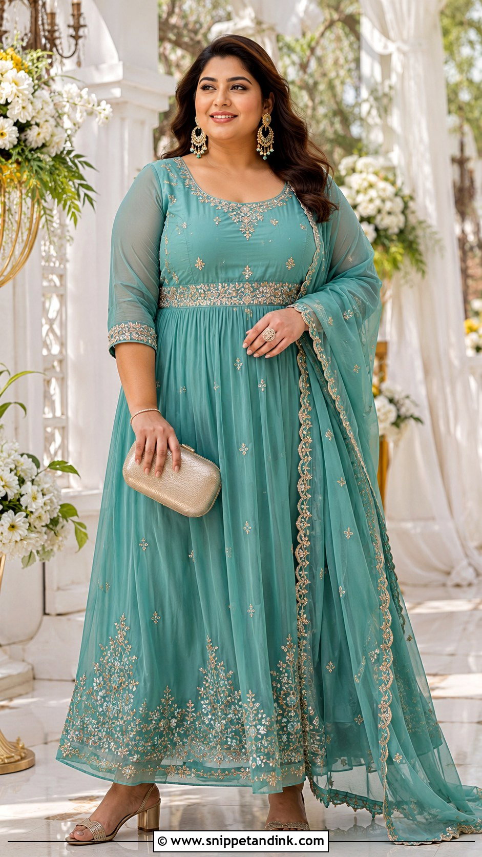 Plus Size Indian Wedding Outfit For Summer - Snippet and Ink - 25 Indian Summer Wedding Outfits