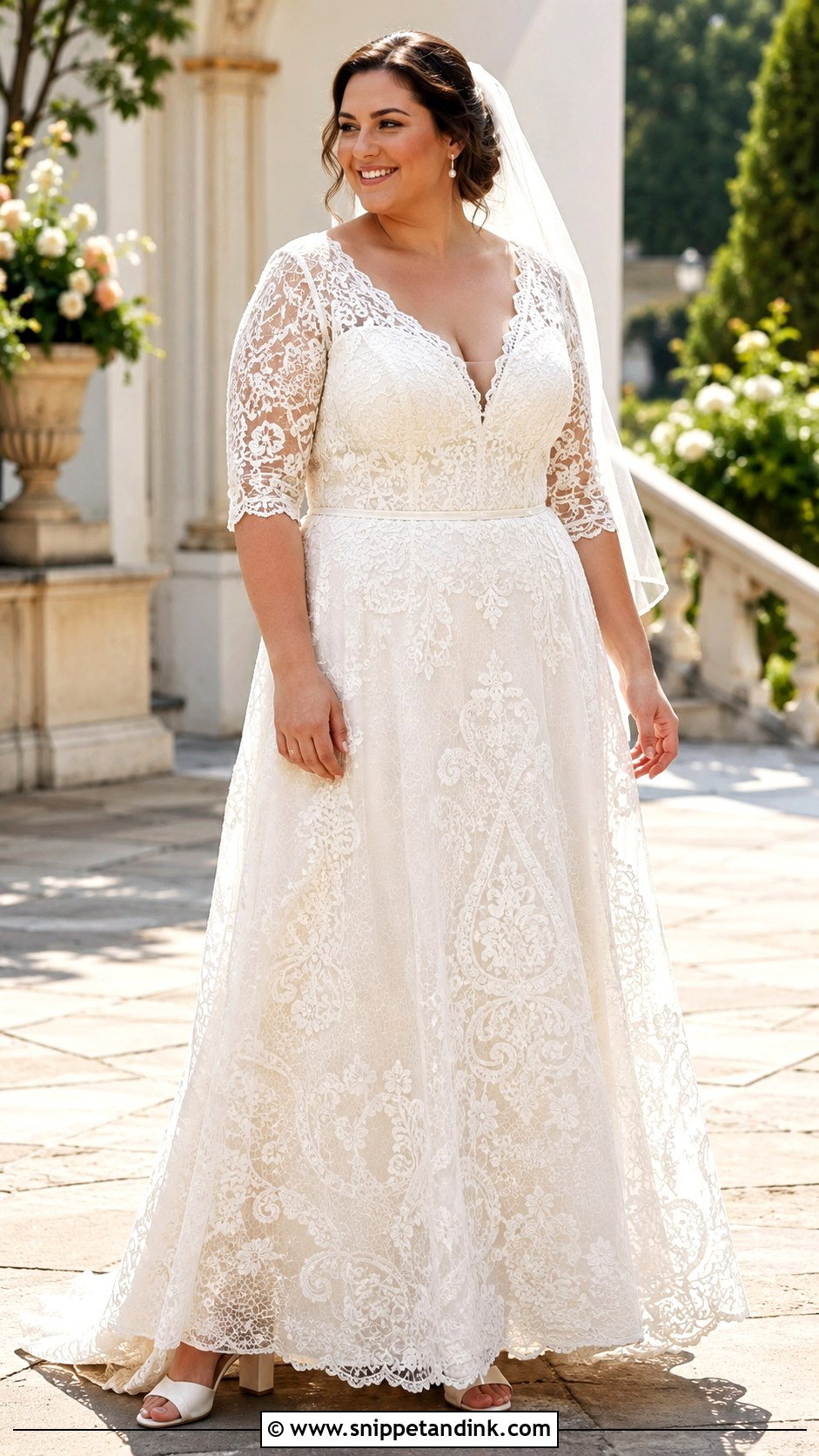 Plus Size Irish Lace Wedding Dress - Snippet and Ink - 20 Irish Wedding Dress Ideas