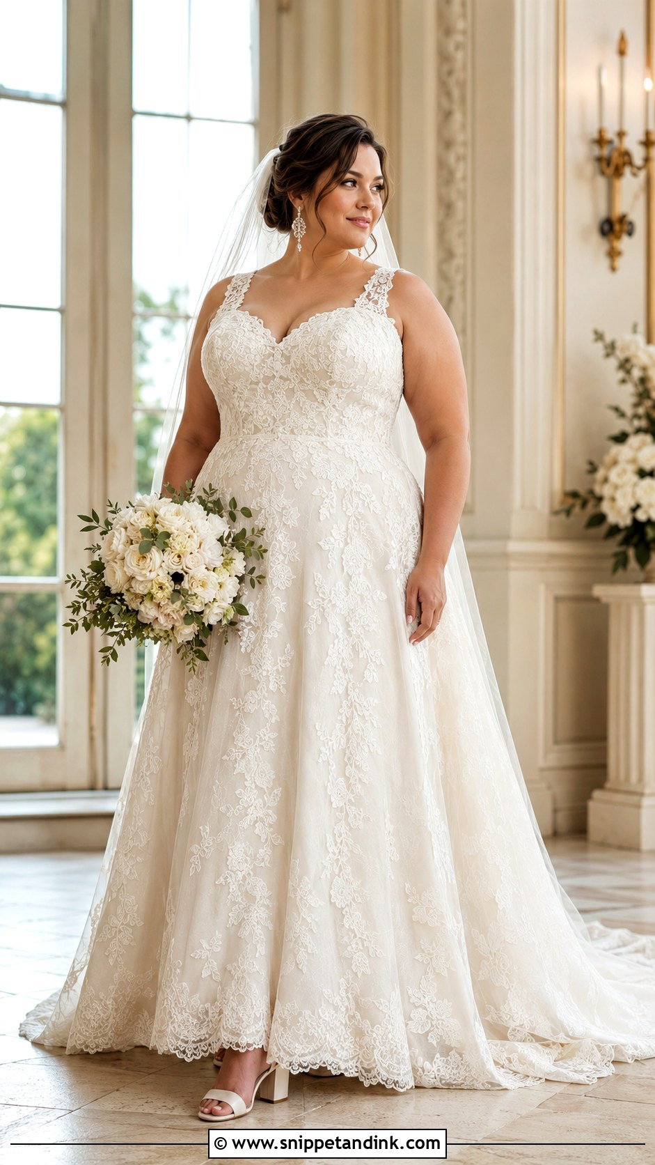 Plus Size Ivory Lace Wedding Dress - Snippet and Ink - 20 Ivory Lace Wedding Dress Ideas