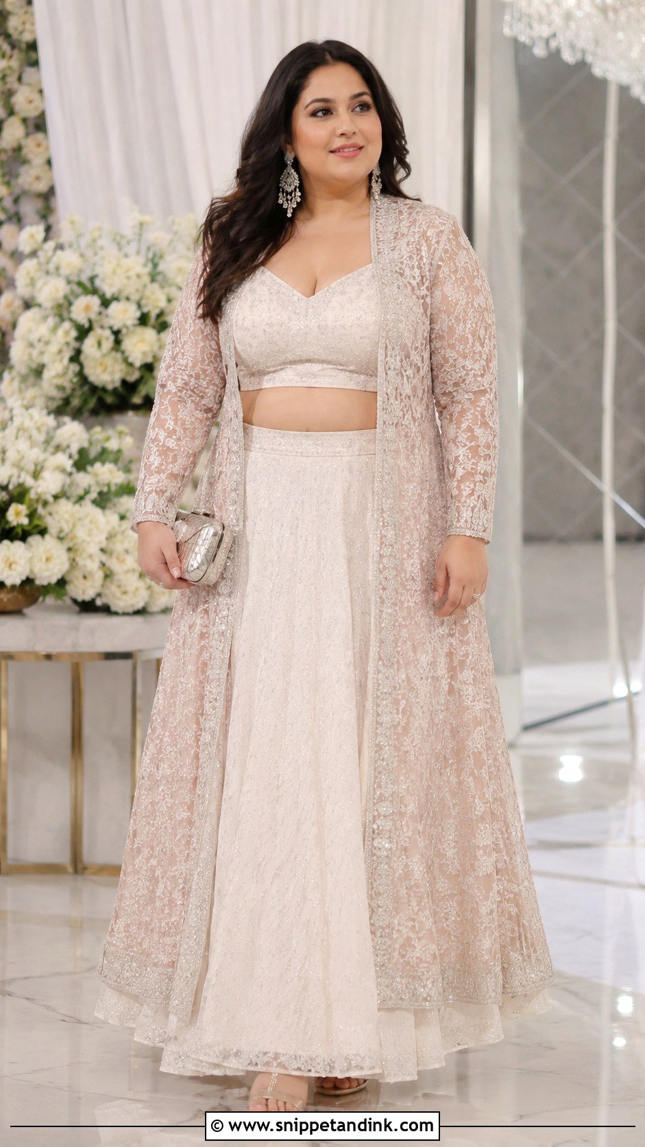 Plus Size Jacket Lehenga for Wedding - Snippet and Ink - 30 Plus Size Indian Outfits for Wedding