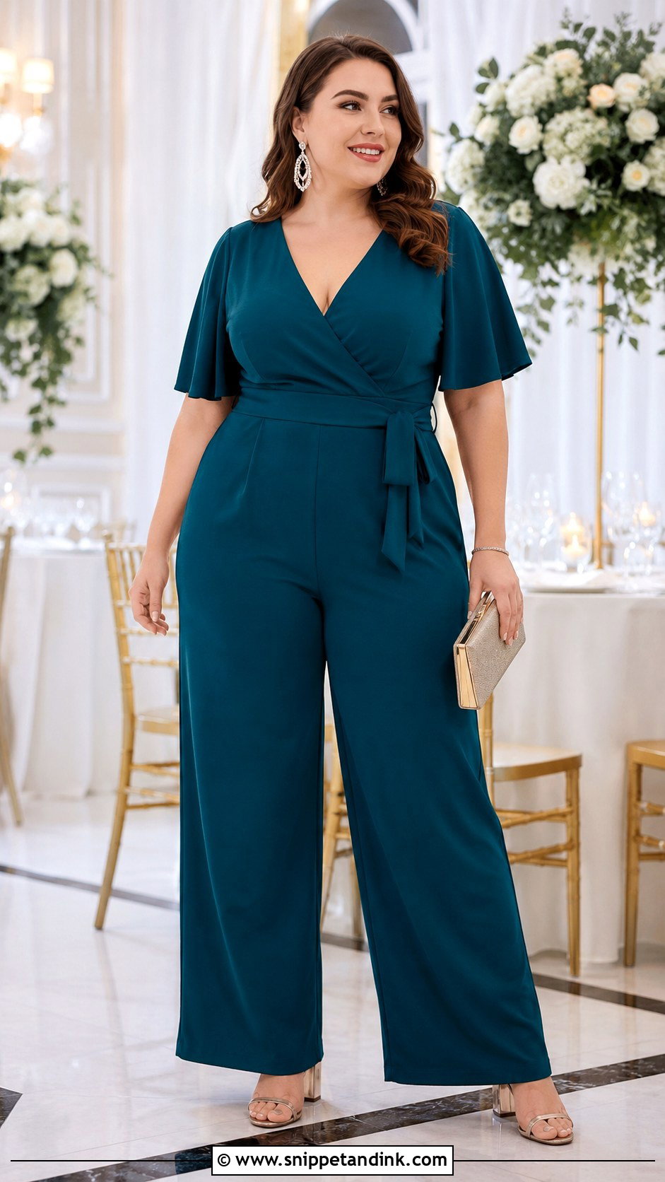 Plus Size Jumpsuit Wedding Guest Outfit - Snippet and Ink - 25 Jumsute Outfit Wedding Ideas