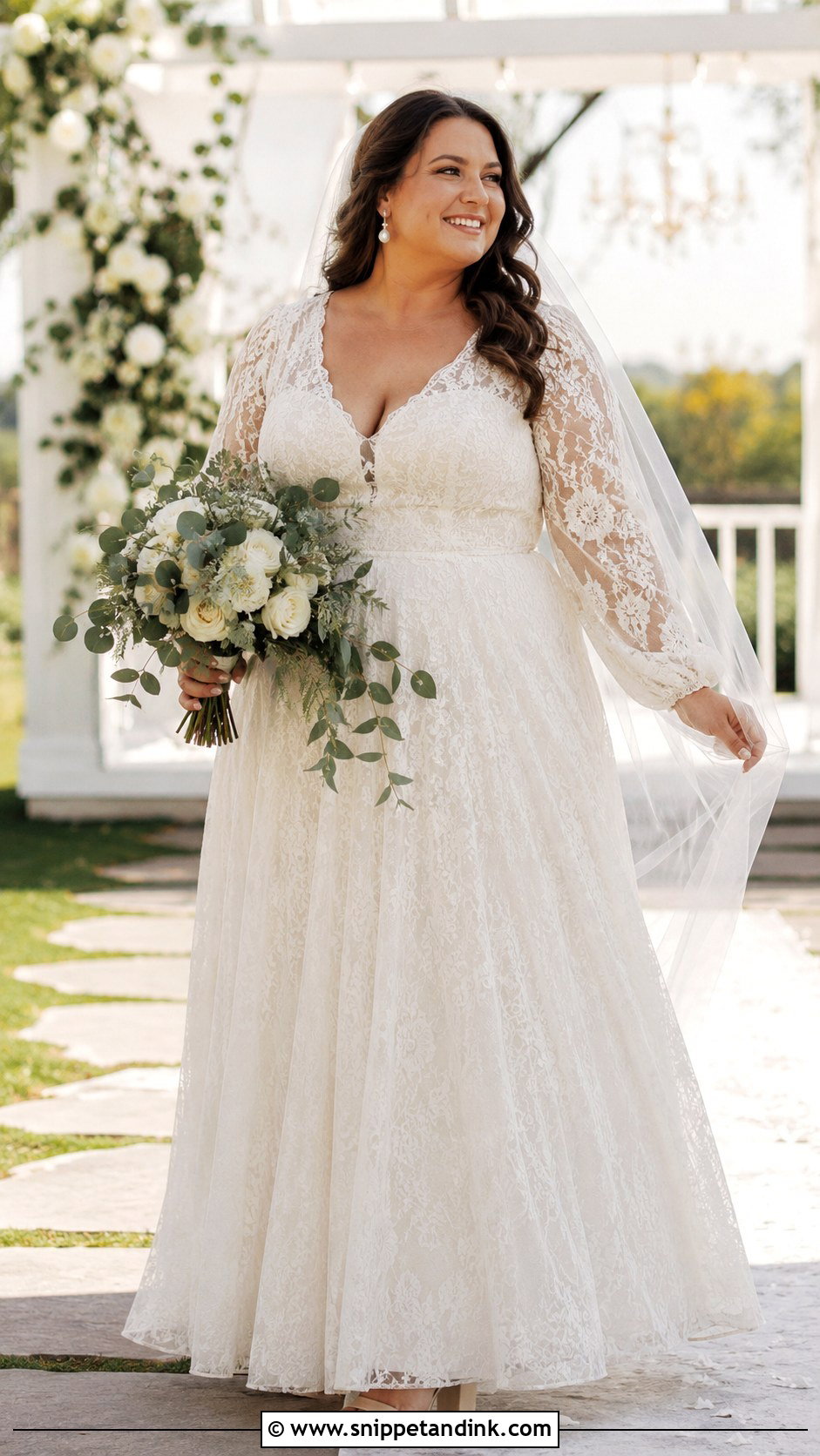 Plus Size Lace 70s Wedding Dress - Snippet and Ink - 20 70s Wedding Dresses