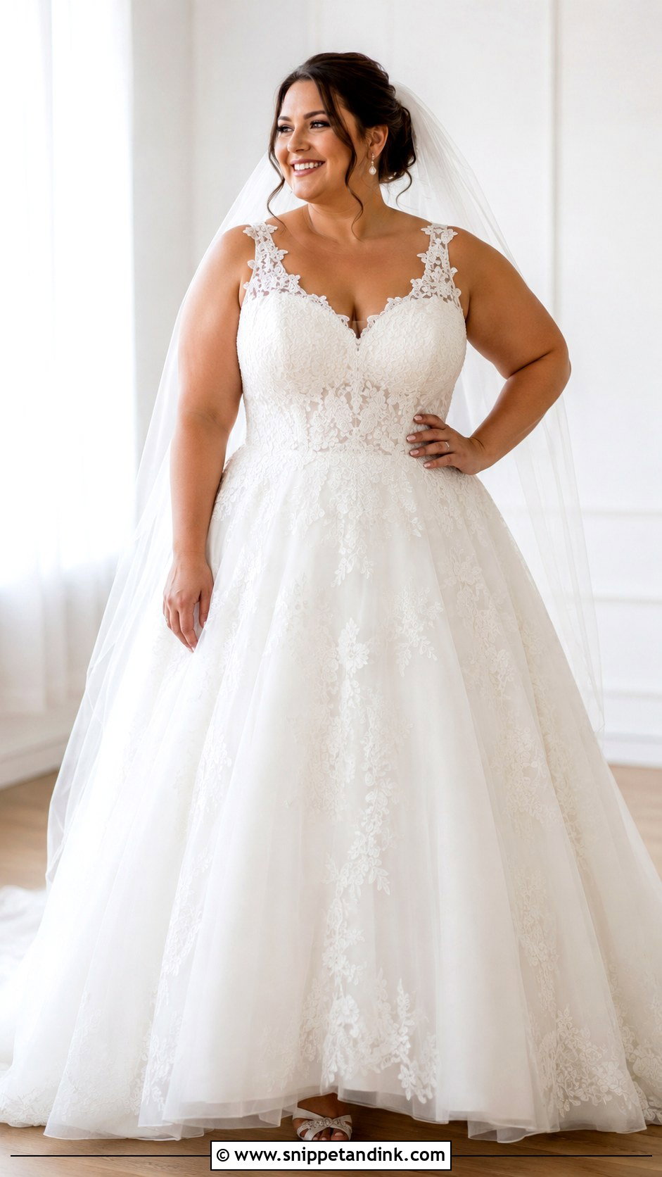 Plus Size Lace Ballgown Wedding Dress - Snippet and Ink - 25 Wedding Dresses Lace Ballgown