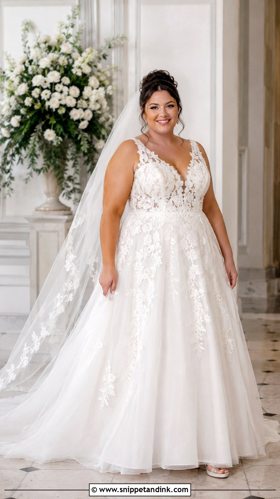 Plus Size Lace Bodice Wedding Dress - Snippet and Ink - 20 Lace Bodice Wedding Dress Ideas