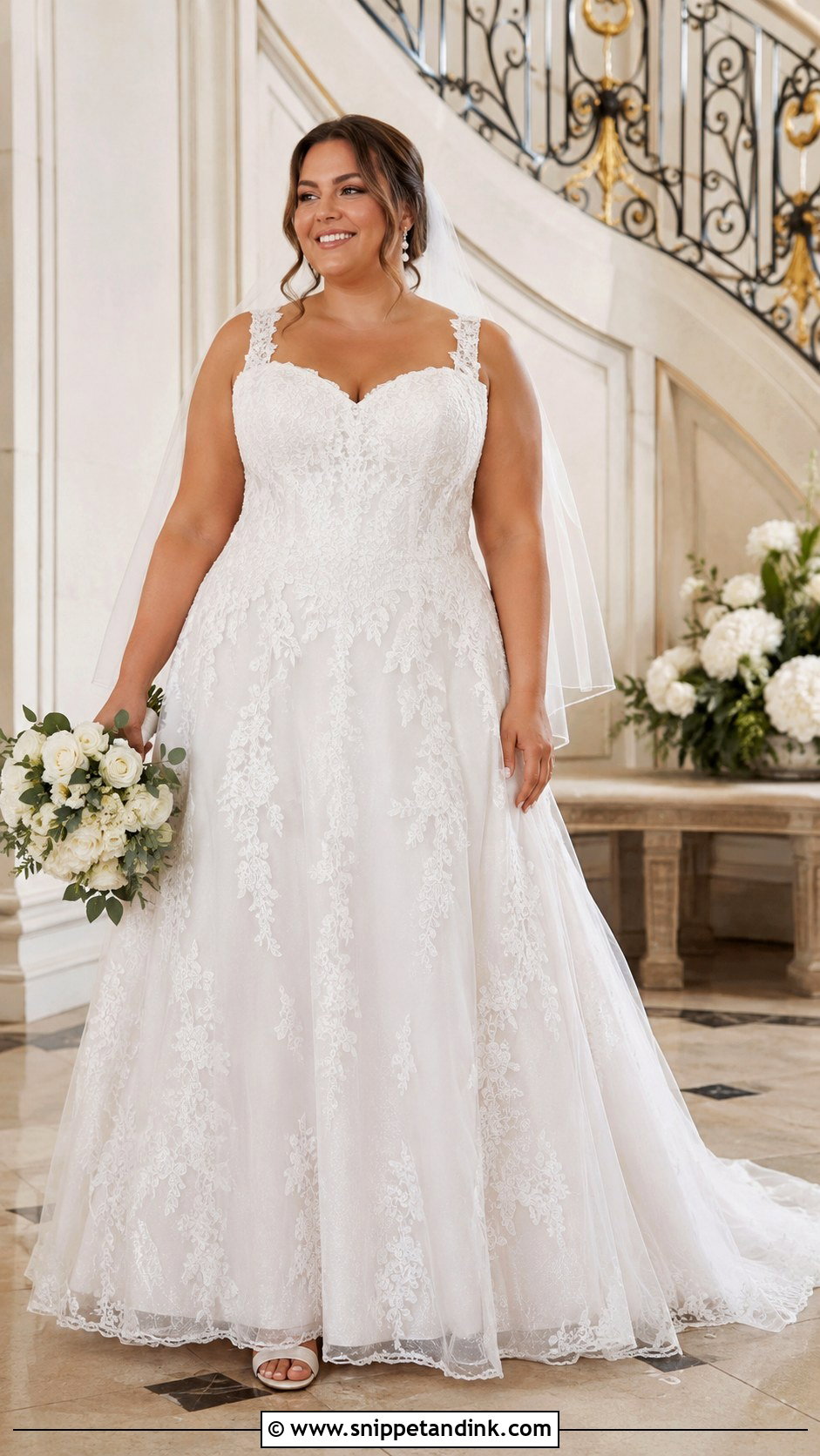 Plus Size Lace Bridal Dress - Snippet and Ink - 20 Lace Bridal Dresses