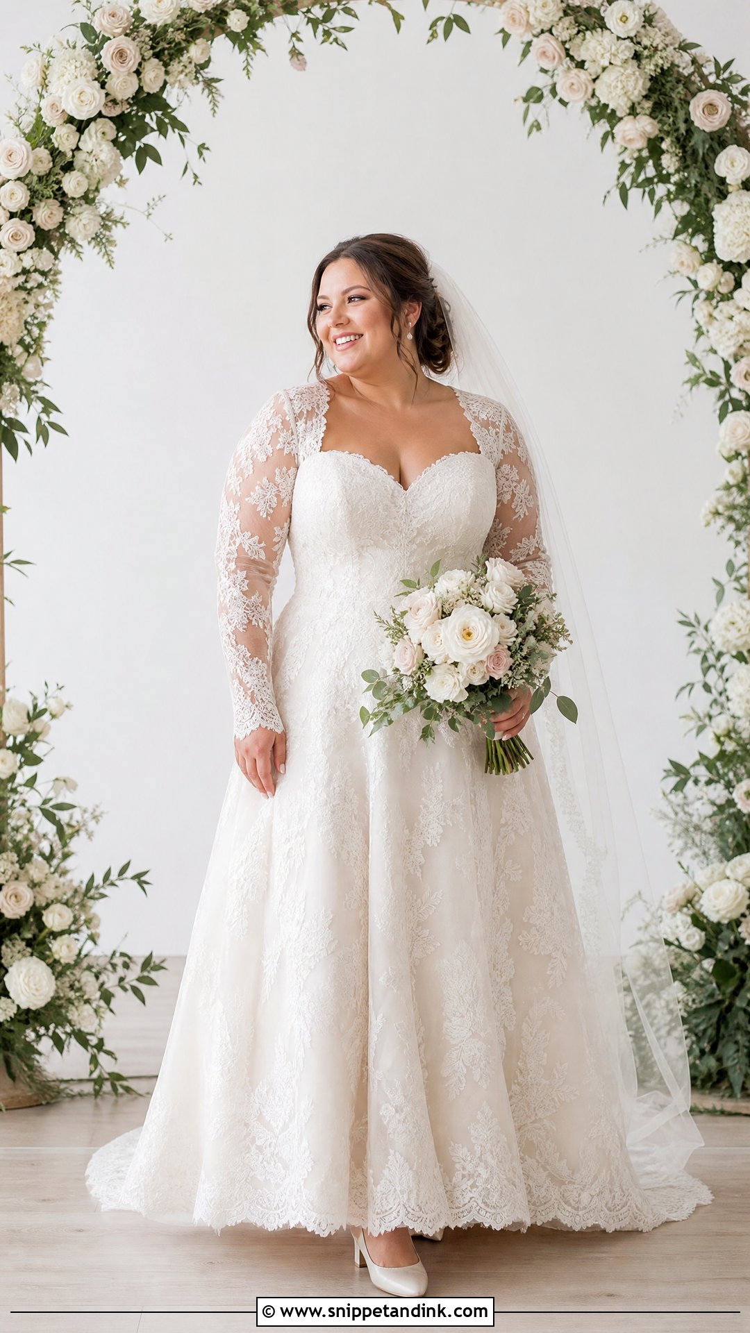 Plus Size Lace Bridal Gown - Snippet and Ink - 20 Plus Size Bridal Gowns