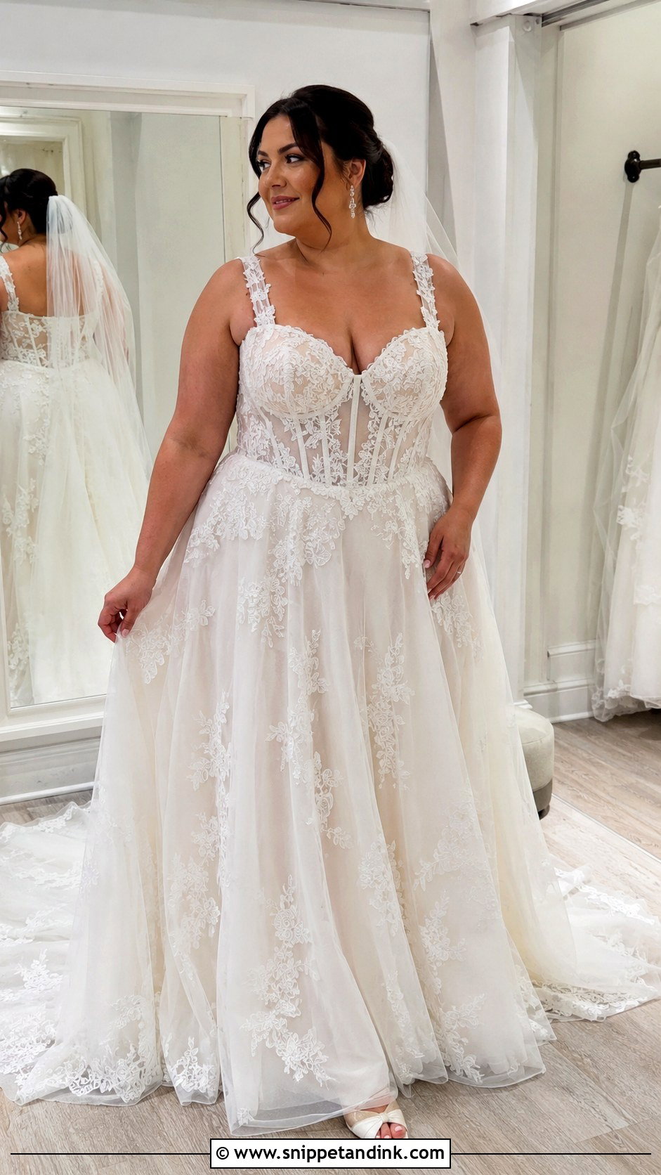 Plus Size Lace Corset Wedding Dress - Snippet and Ink - 25 Lace Corset Wedding Dress Ideas