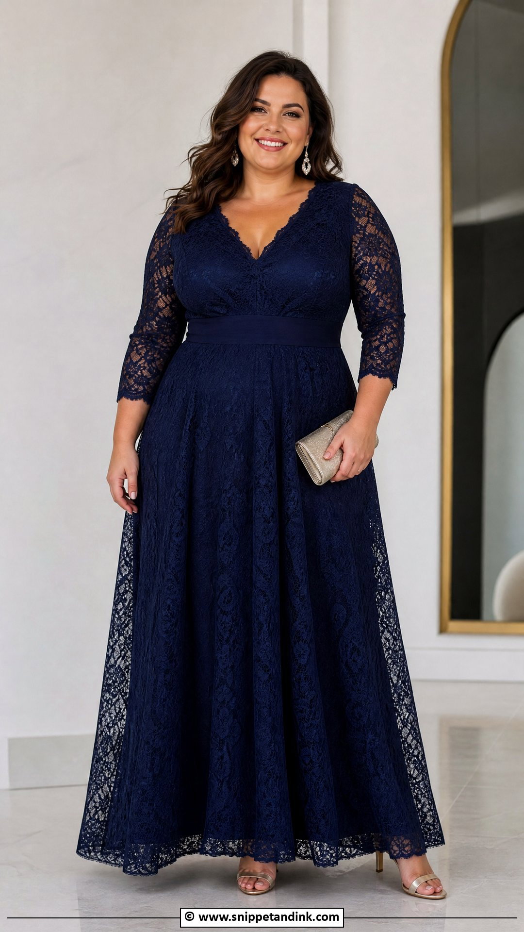 Plus Size Lace Gown - Snippet and Ink - 35 Lace Gown Ideas