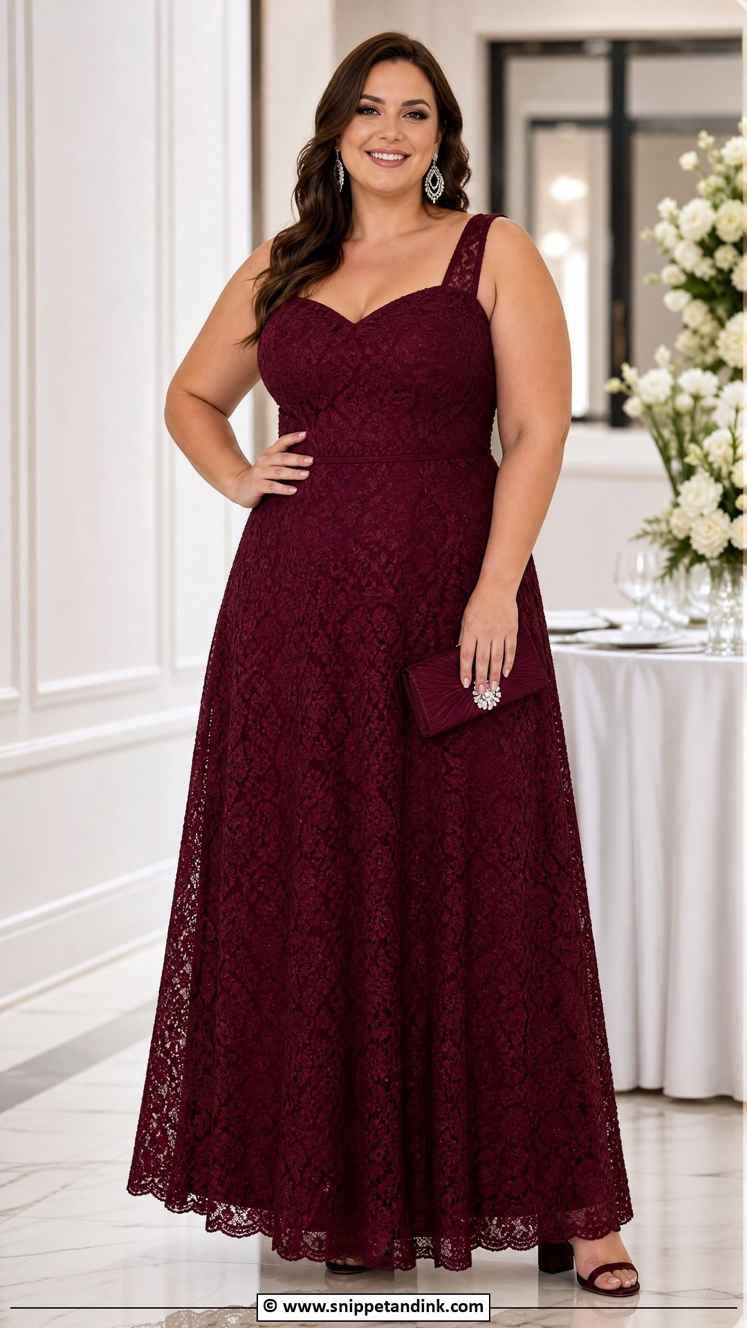Plus Size Lace Gown - Snippet and Ink - 35 Lace Gown Styles