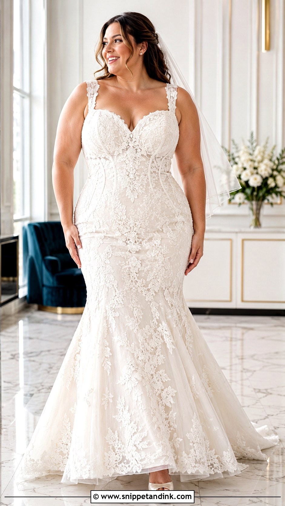 Plus Size Lace Mermaid Wedding Dress - Snippet and Ink - 20 Big Size Wedding Dress Ideas