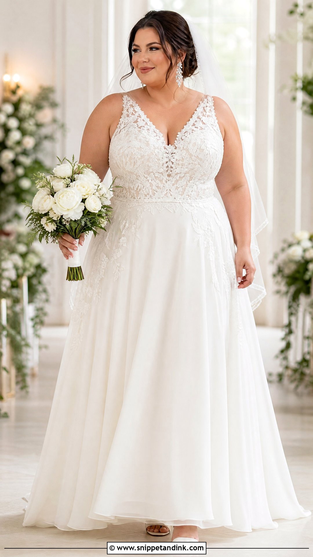 Plus Size Lace Top Wedding Dress - Snippet and Ink - 25 Lace Top Wedding Dress Ideas